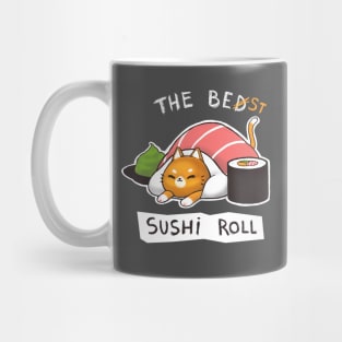 Sushi Roll Bed Cat - Funny Cute Kitty - Social Distancing Mug